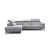 ECKSOFA FIERO 5-Sitzer mit 1 Relaxfunktion, silberfarben - Silberfarben, Holzwerkstoff/Textil (228/290cm) - Courtois Laville