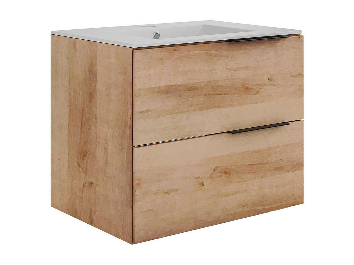 EINZELWASCHTISCH - 60 cm x 46 cm - holz - naturfarben hell Nisaya - Weiß, Holz (60/50/46cm) - Vente-Unique