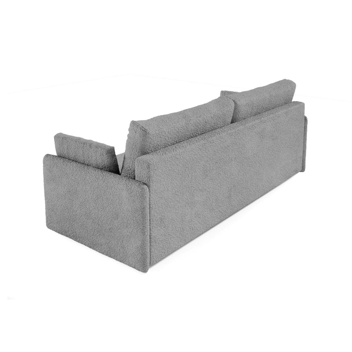 SOFA aus Bouclé-Stoff Femmo 4 Sitzer, Graphit - Graphitfarben, Textil (86/91/205cm) - Fedve
