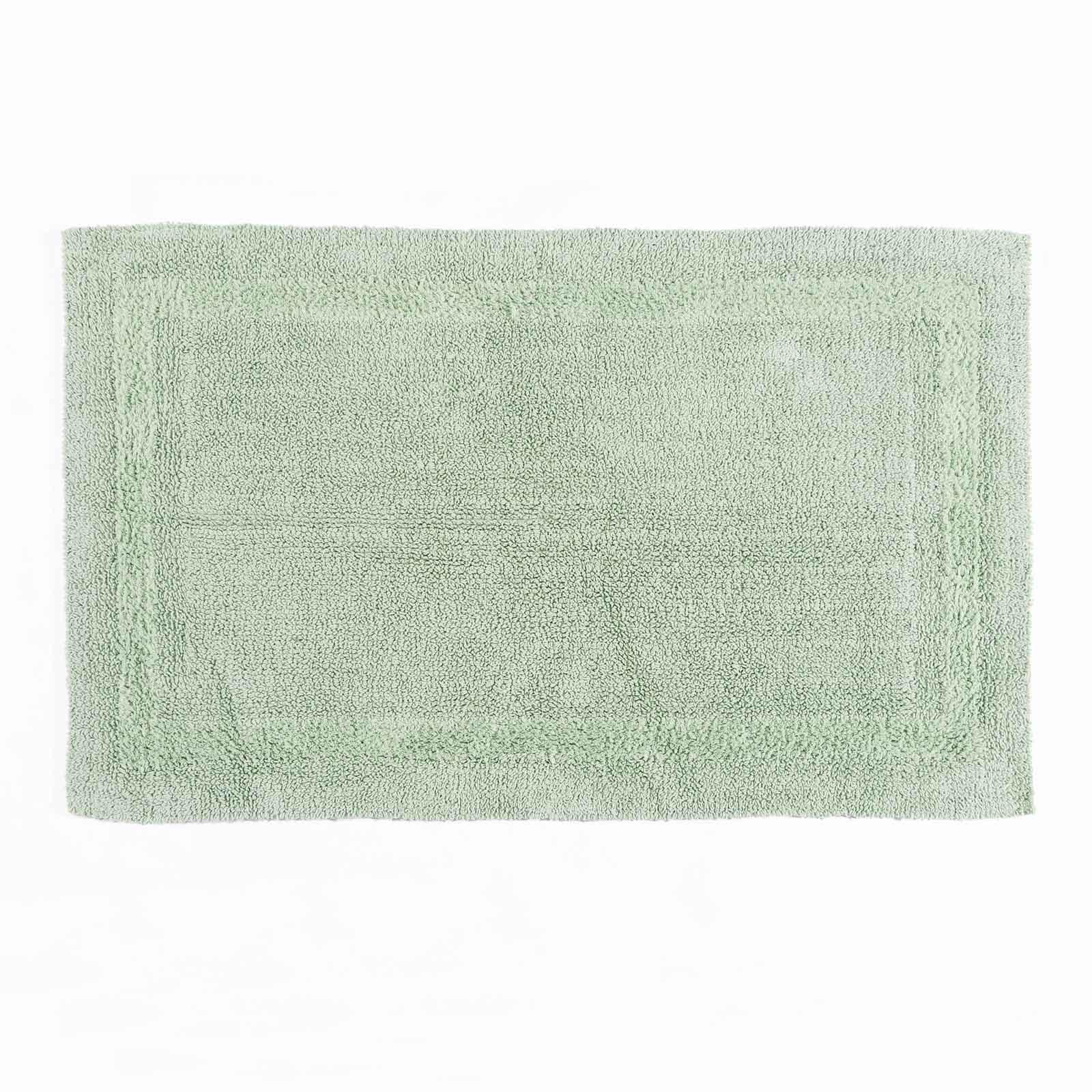 BADGARNITUR 2-teilig, Badematte & WC-Vorleger, wendbar - Salbeigrün, Textil (50/80cm) - Homescapes