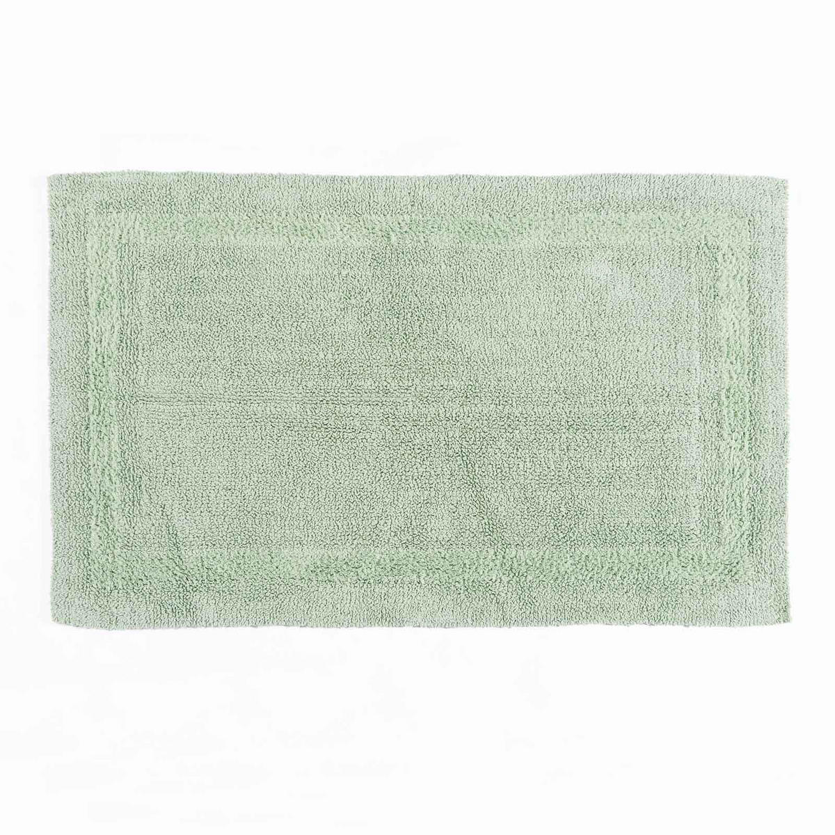 BADGARNITUR 2-teilig, Badematte & WC-Vorleger, wendbar - Salbeigrün, Textil (50/80cm) - Homescapes