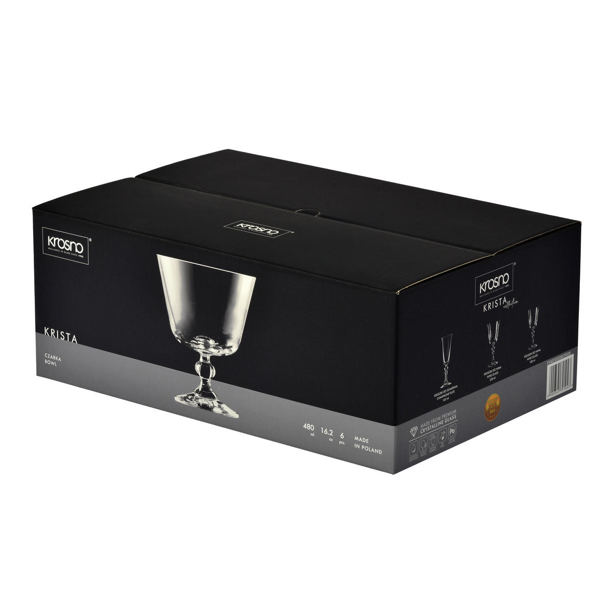 EISBECHER, 6er-Set, 480 ml - Transparent, Glas (11.5cm) - Krosno Glass