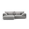 ECKSOFA links Torino aus strukturiertem Stoff hellgrau 4 Sitzplätze - Hellgrau, Textil (170/250cm) - Micadoni