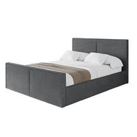 POLSTERBETT mit Bettkasten, Fußteil und Lattenrost, Boxbett ohne Matratze - EMMI-Z 180x200 Dunkelgrau - Anthrazit, Holzwerkstoff/Textil (180/200cm) - ALTDECOR
