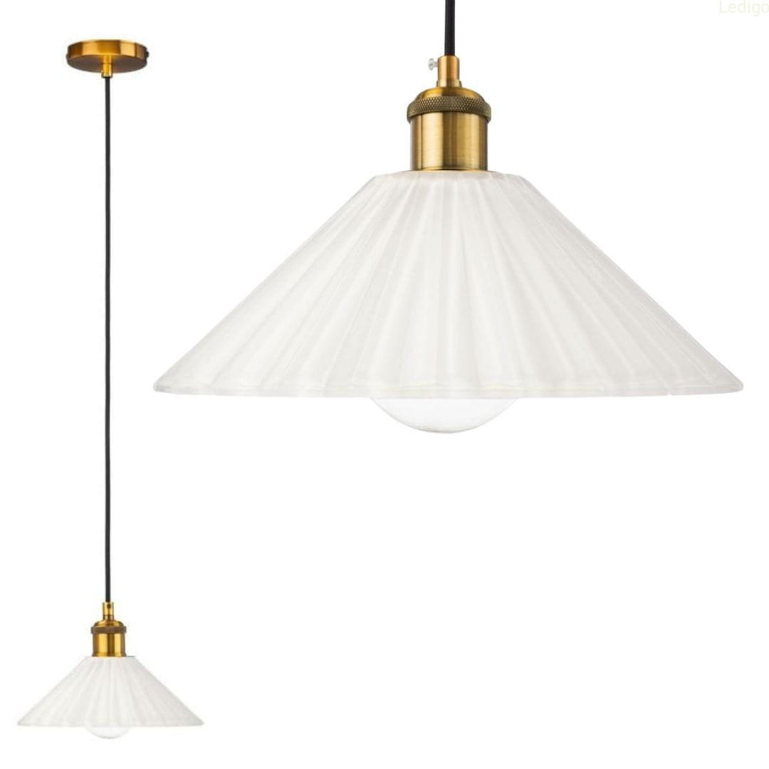 PENDELLEUCHTE Paris - Goldfarben/Schwarz, Glas/Metall (25/25/106cm) - kiki design
