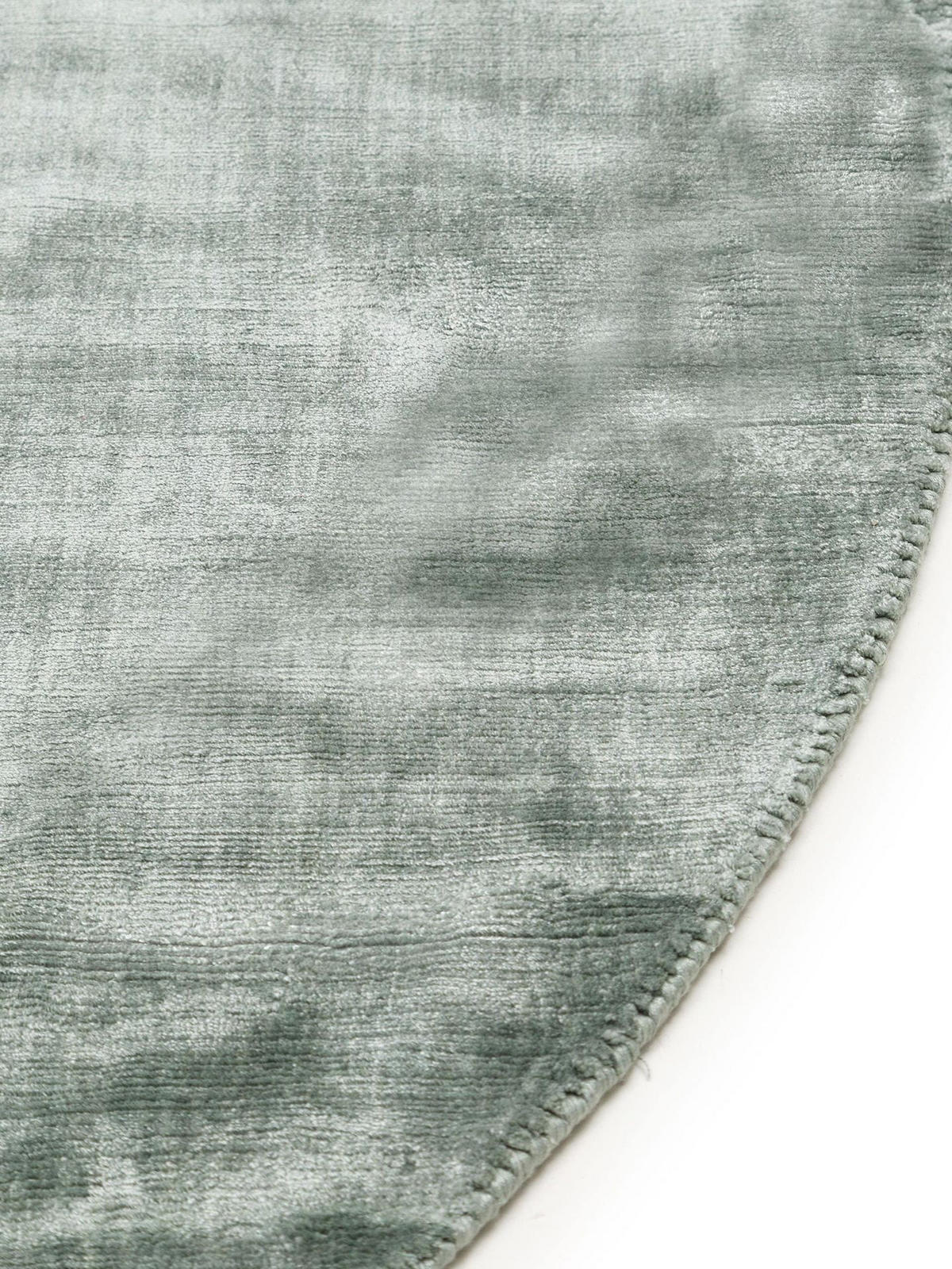 VISKOSETEPPICH rund Nela Hellgrün ø 200 cm rund - Hellgrün, Textil (200/1cm) - KUNSTLOFT