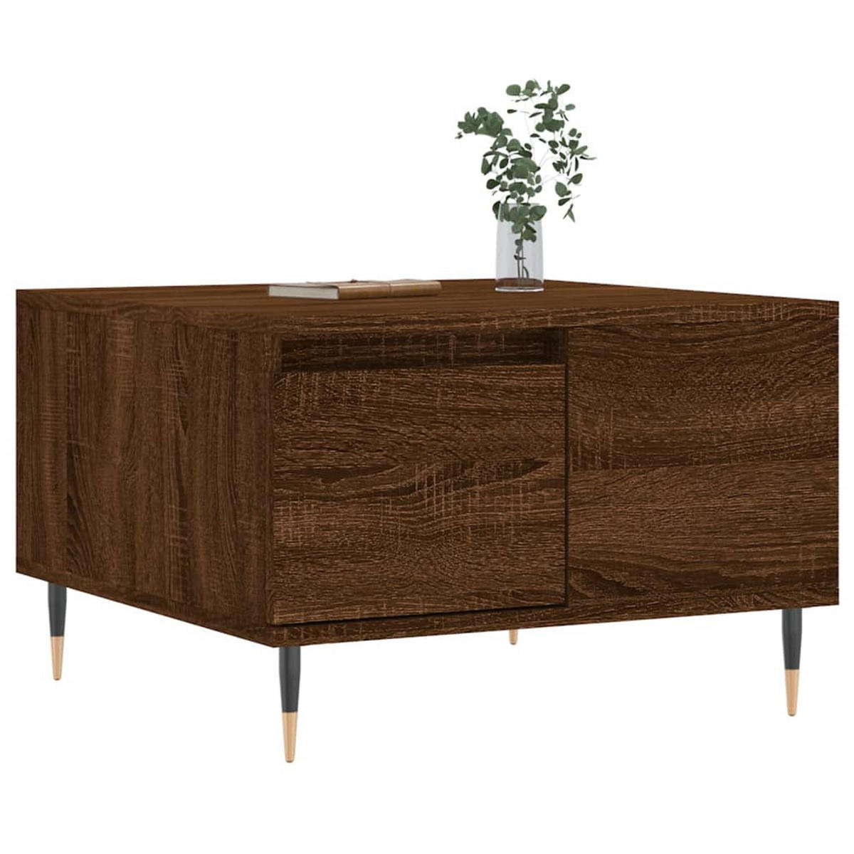 COUCHTISCH Braun Eichen-Optik 55x55x36,5 cm Holzwerkstoff - Braun, Holzwerkstoff (55/55/36.5cm) - furnicato