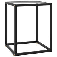 COUCHTISCH Schwarz mit Hartglas 40x40x50 cm - Schwarz, Glas (40/40/50cm) - furnicato