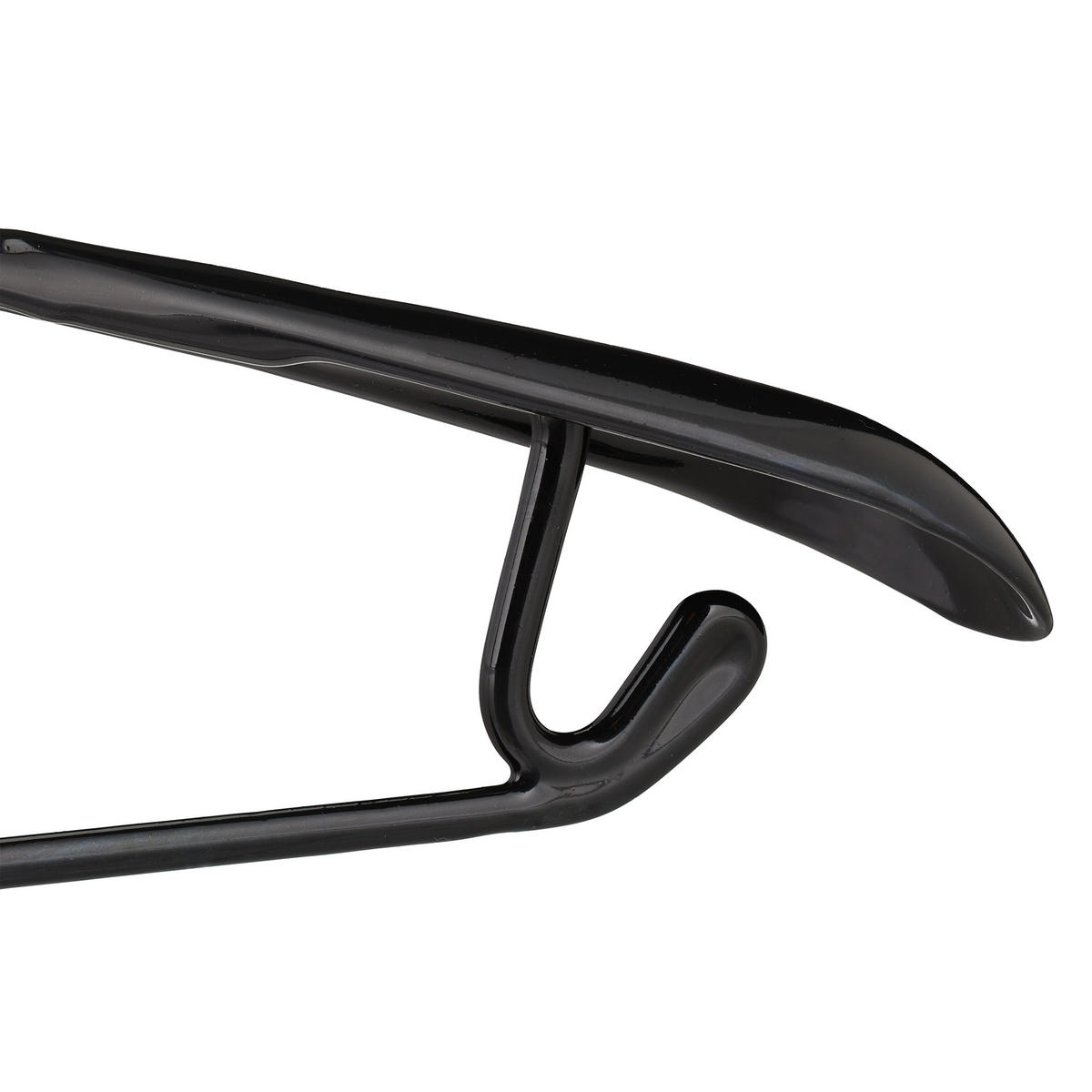 10XANZUGBÜGEL - Schwarz, Kunststoff/Metall (44/19.5/3cm) - Relaxdays