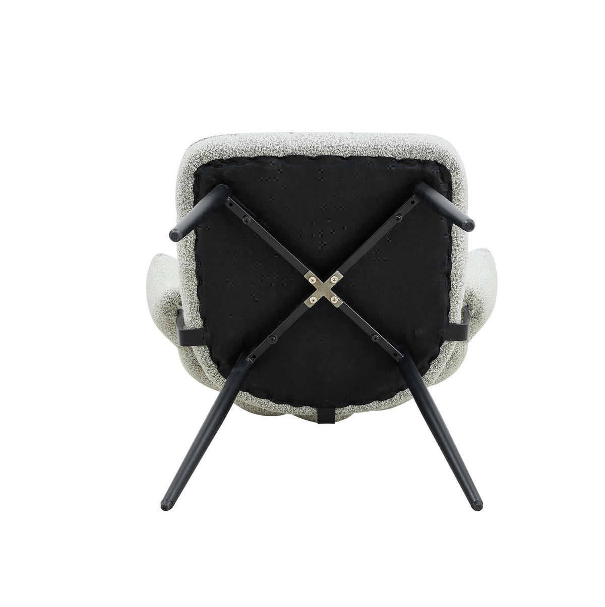 STUHL 2er-Set mit Samtbezug Hellgrau Schwarz - Schwarz, Metall (48/80/60cm) - Meubliv