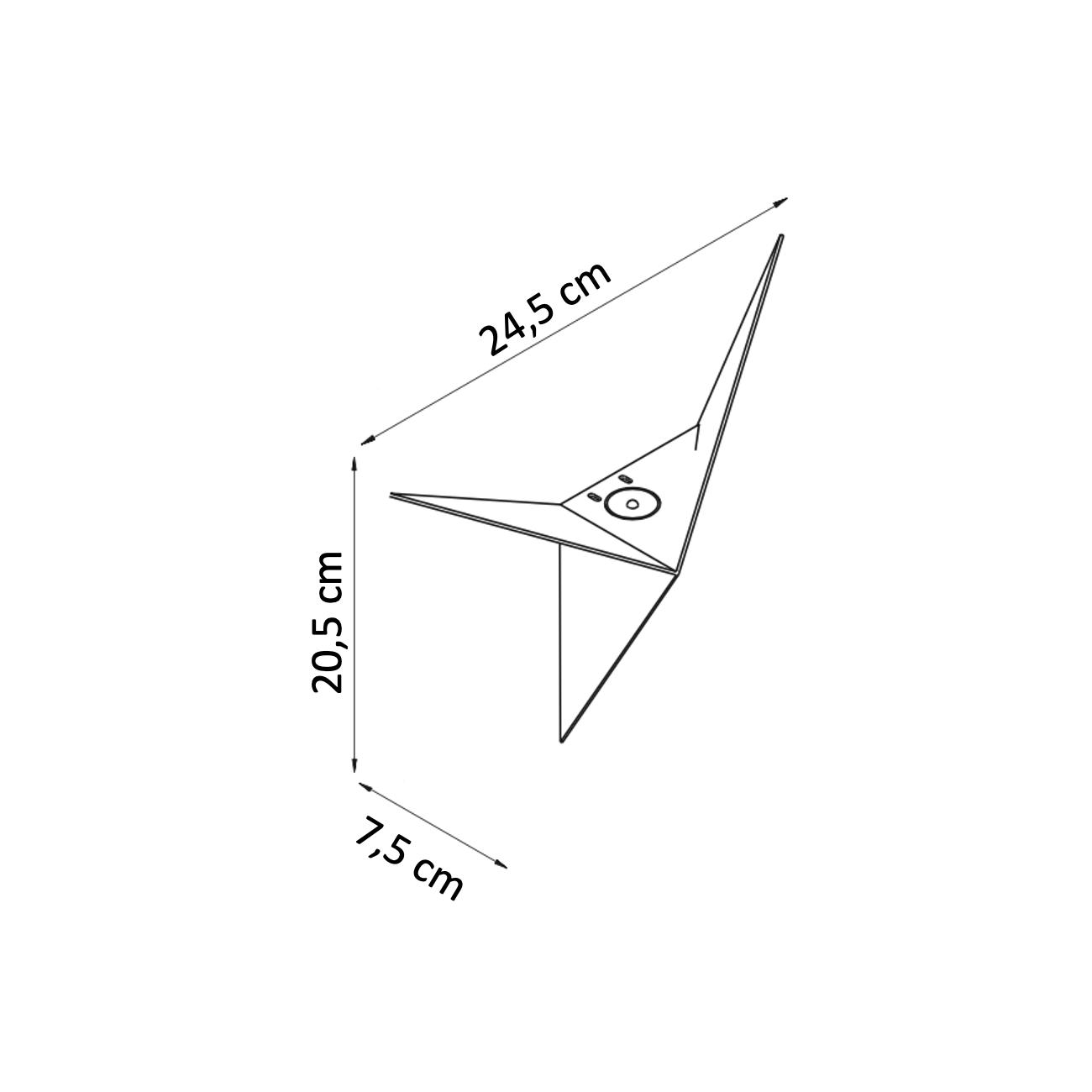 WANDLEUCHTE London, Grau, 25.5cm - Grau, Metall (27/25.5/7cm) - KOSILUM