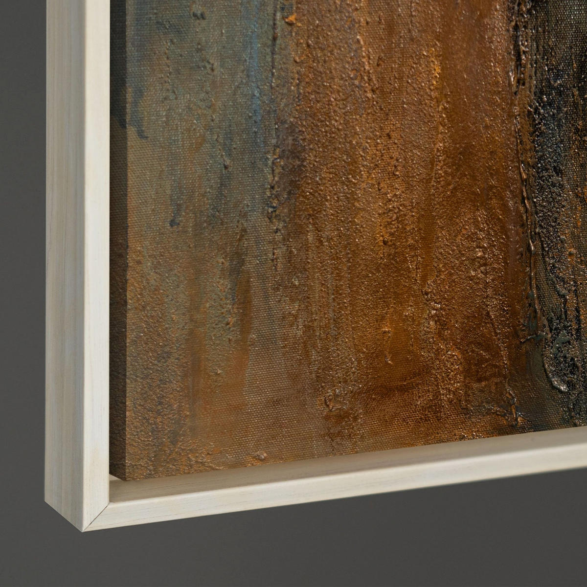 GEMÄLDE Palette des Abends Schattenfugenrahmen Beige 140x100 cm - Beige, Holz (140/100cm) - YS-art gallery