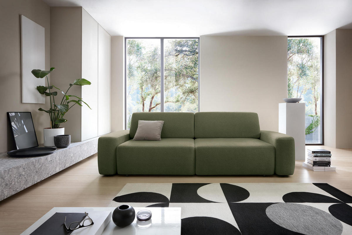SOFA BOULI Grün 257x105x82 cm - Grün, Textil (257/82/105cm) - FURNLUX