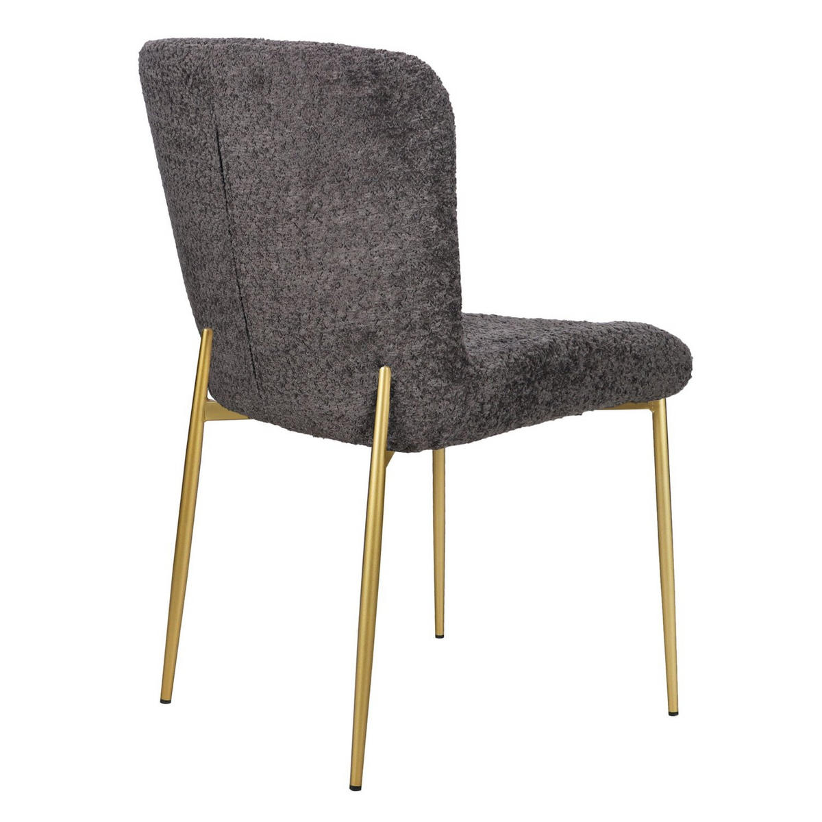 POLSTERSTUHL Neul Grau / Gold mit Bouclé-Bezug - Goldfarben/Grau, Textil/Metall (50/81/54.5cm) - Selsey