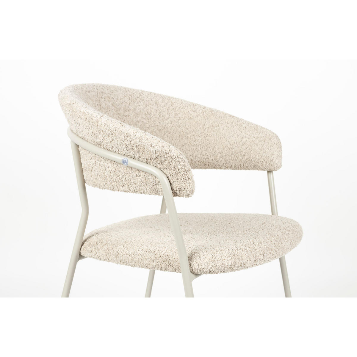 ESSZIMMERSTUHL Zeri Creme/ Weiß - 2 er Set - Creme, Metall (59.5/79/51.5cm) - Housecraft Living