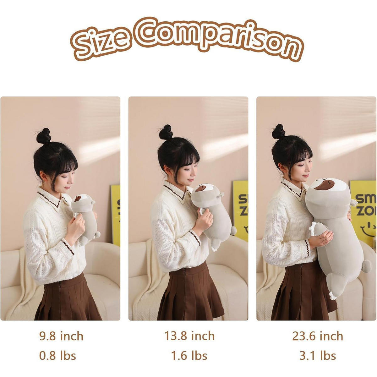 PLÜSCHKISSEN Faultier 35 cm - Braun, Textil (12.7/20.3cm)