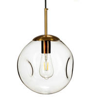 PENDELLEUCHTE Rome Lava - Transparent/Goldfarben, Glas/Metall (25/25/118cm) - kiki design