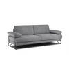 SOFA LORI 3-Sitzer, grau - Schwarz/Grau, Holzwerkstoff/Textil (245/87/96cm) - Courtois Laville