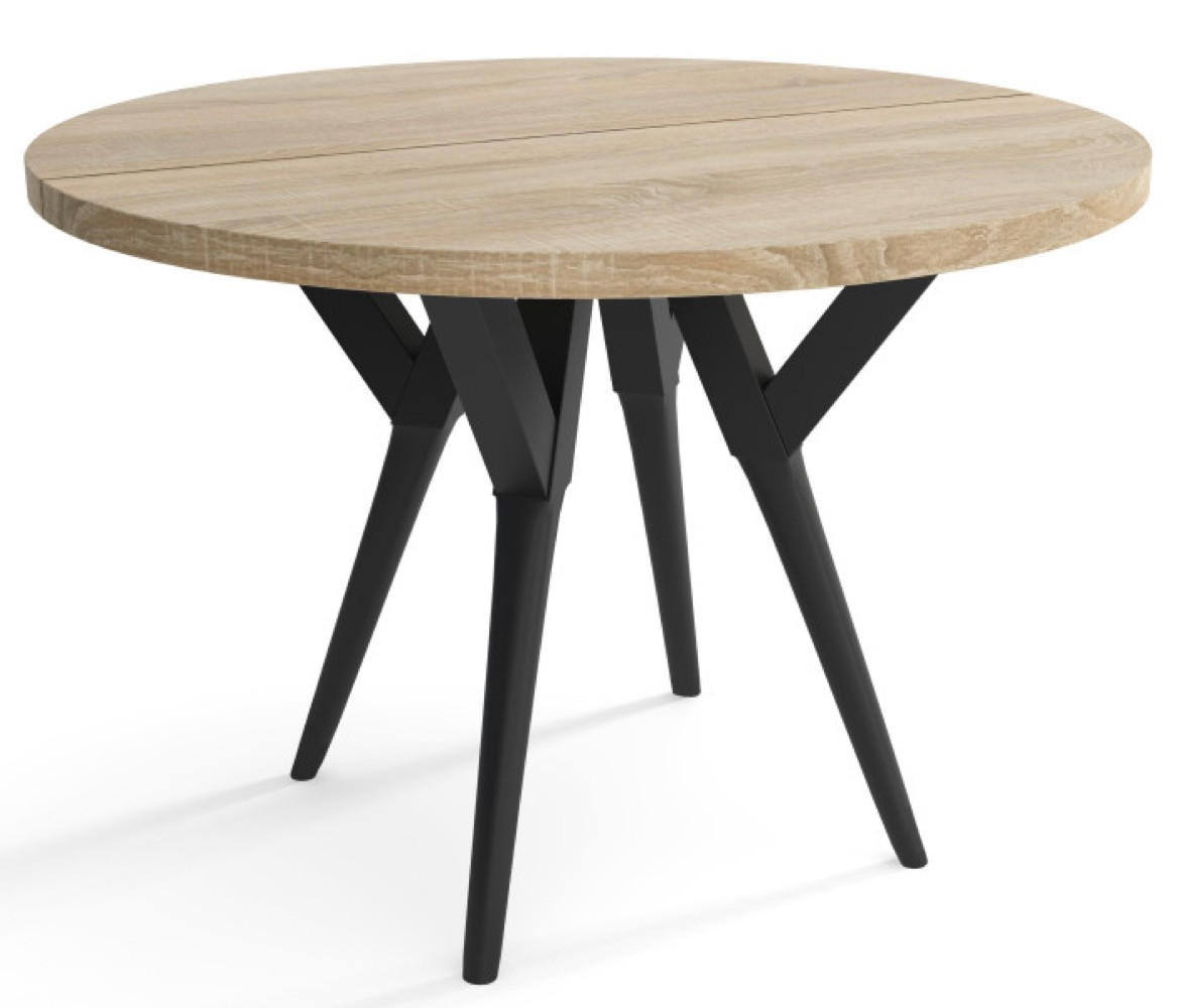 TISCH Schwarz Adi Ausziehbar - Schwarz, Holzwerkstoff (100/100/76cm) - Sepro Meble