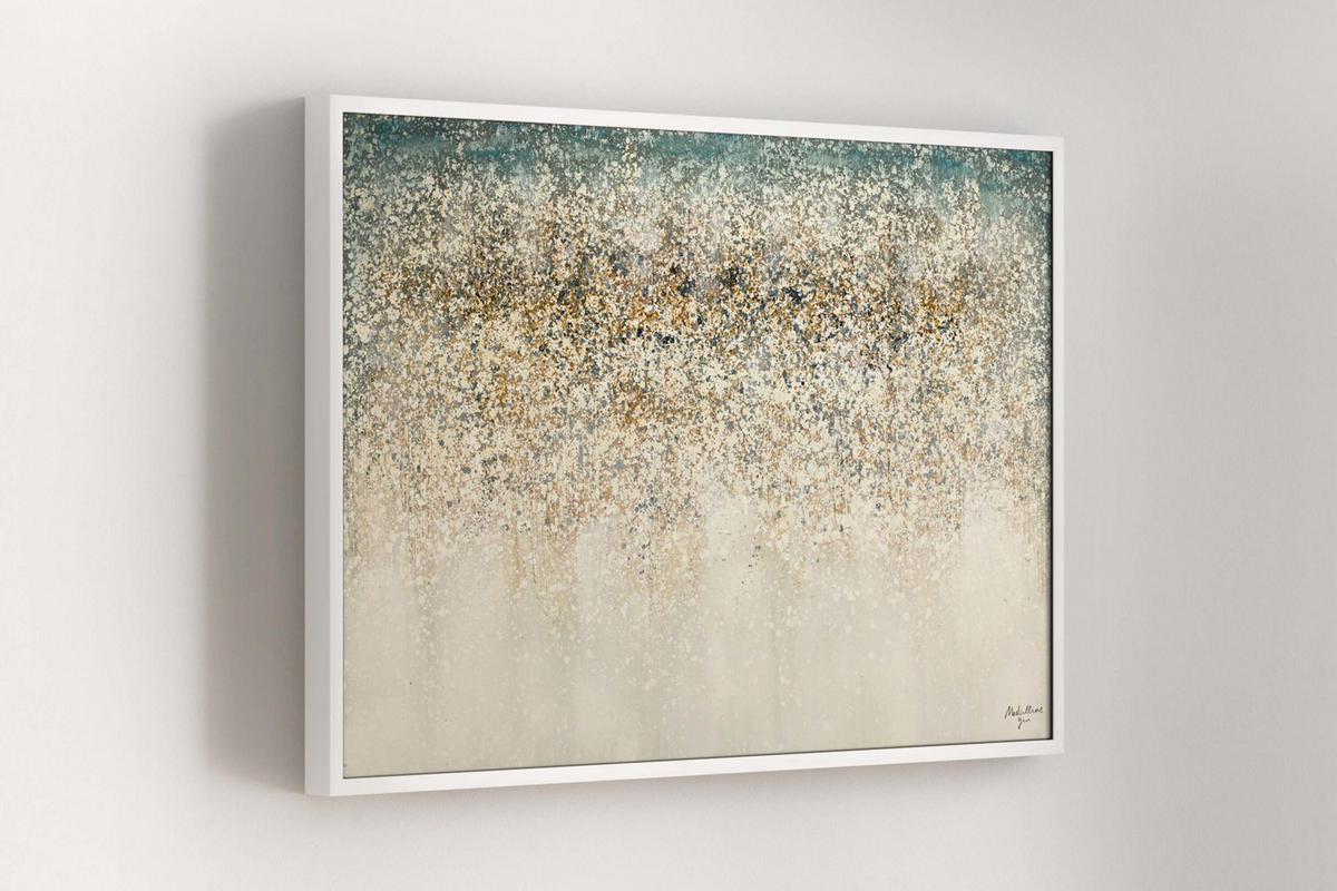 ÖLGEMÄLDE 120/80 cm - Blau/Beige, Holz/Textil (120/80cm) - KUNSTLOFT