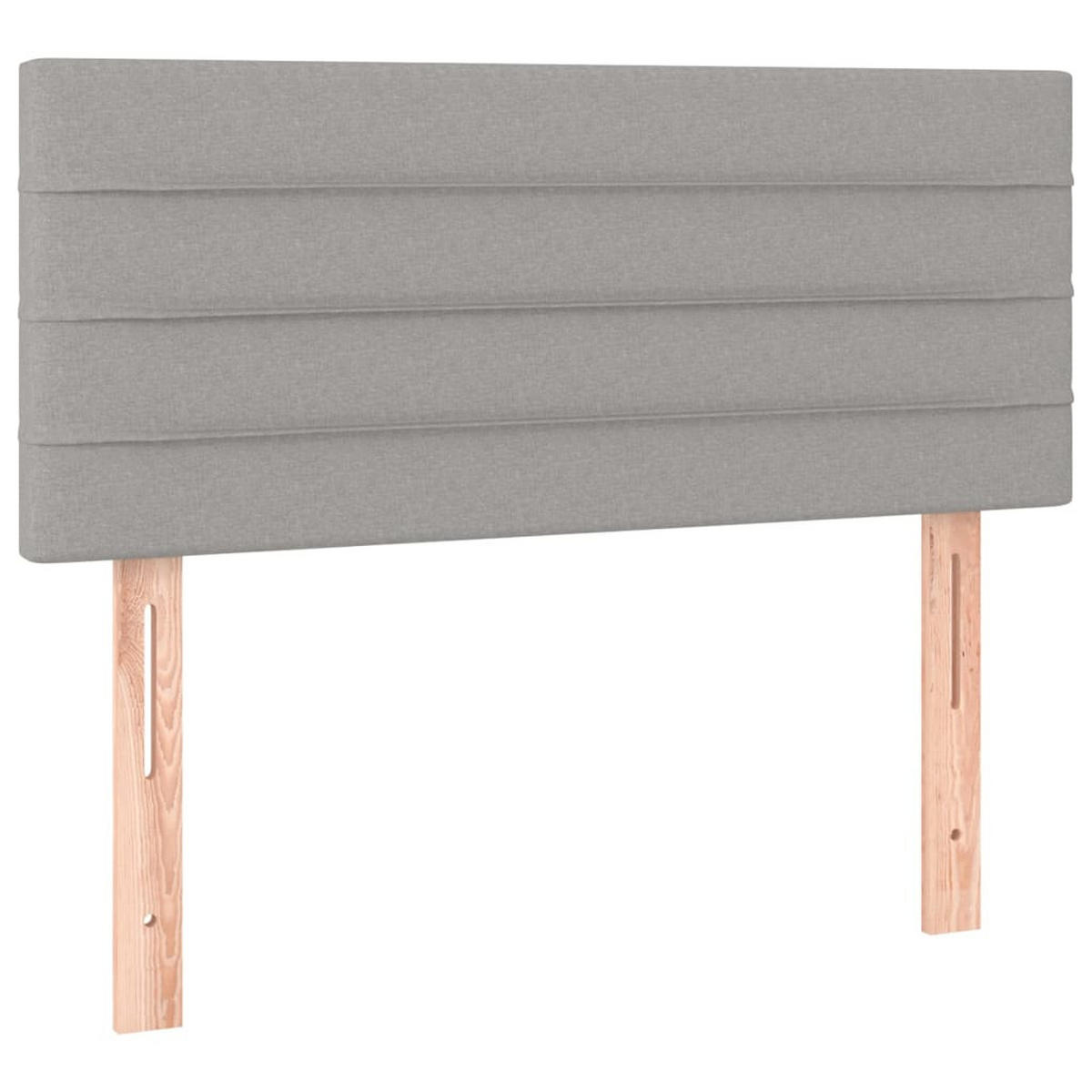 BOXSPRINGBETT Mit Matratze Hellgrau 90/200 Cm Stoff - Weiß, Textil (90/200cm) - vidaXL