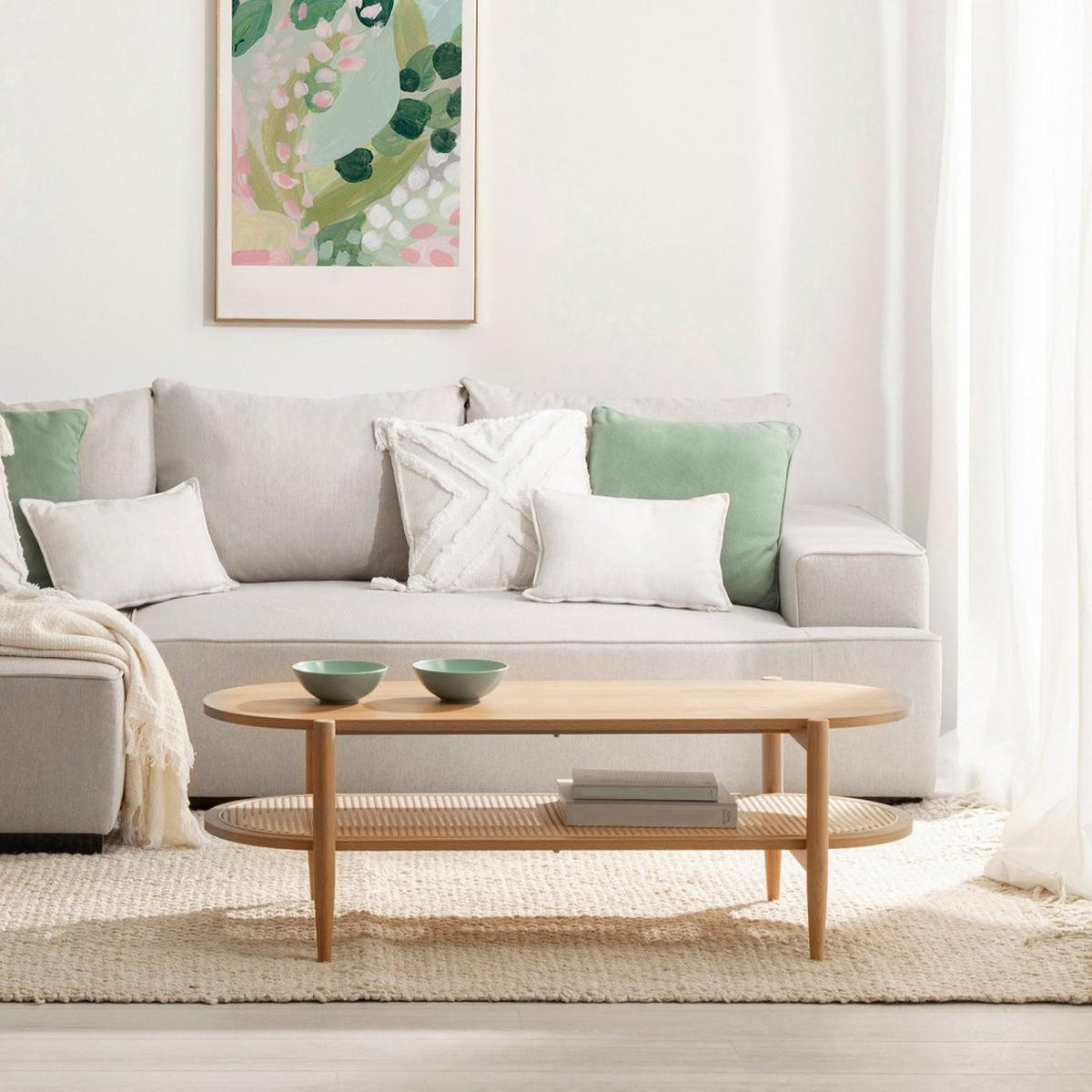 COUCHTISCH FESTER Natura Natürlich 120 cm x 40 cm - Naturfarben, Holzwerkstoff (50/120/40cm) - Klast Home