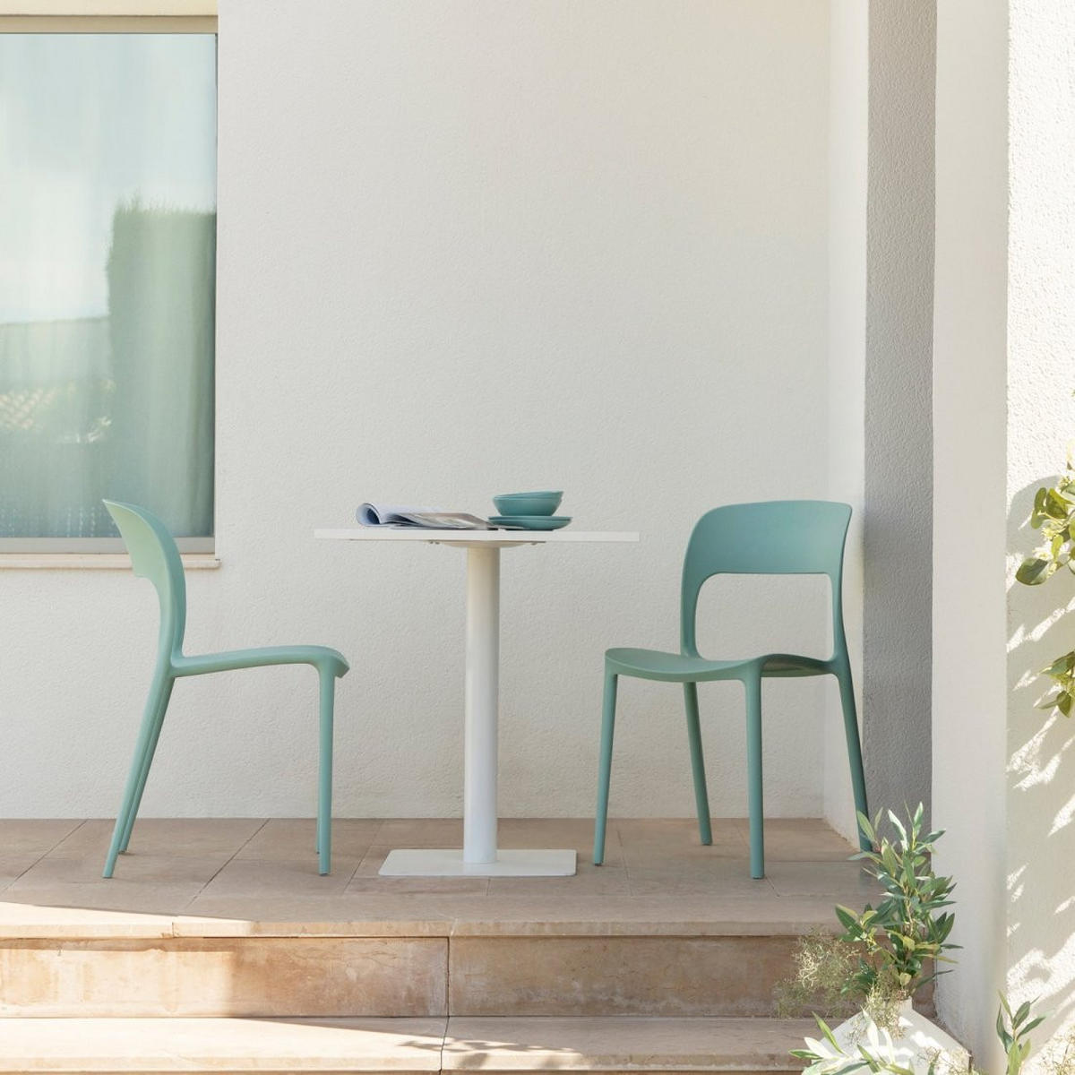 STUHL FÜR DRAUSSEN Klint Grün 46 cm x 83 cm - Grün, Kunststoff (46/83/58cm)