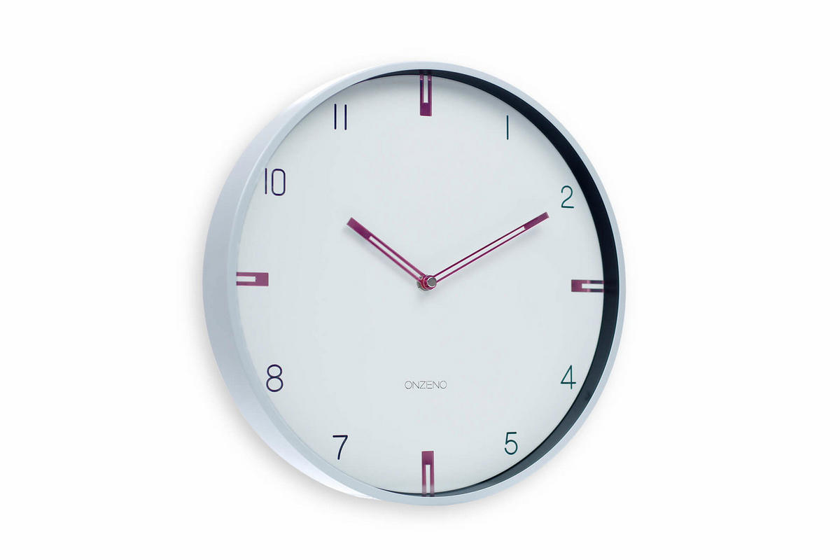 WANDUHR Design Weiß 31/31 cm - Weiß, Holzwerkstoff (30.5/30.5/4cm) - ONZENO