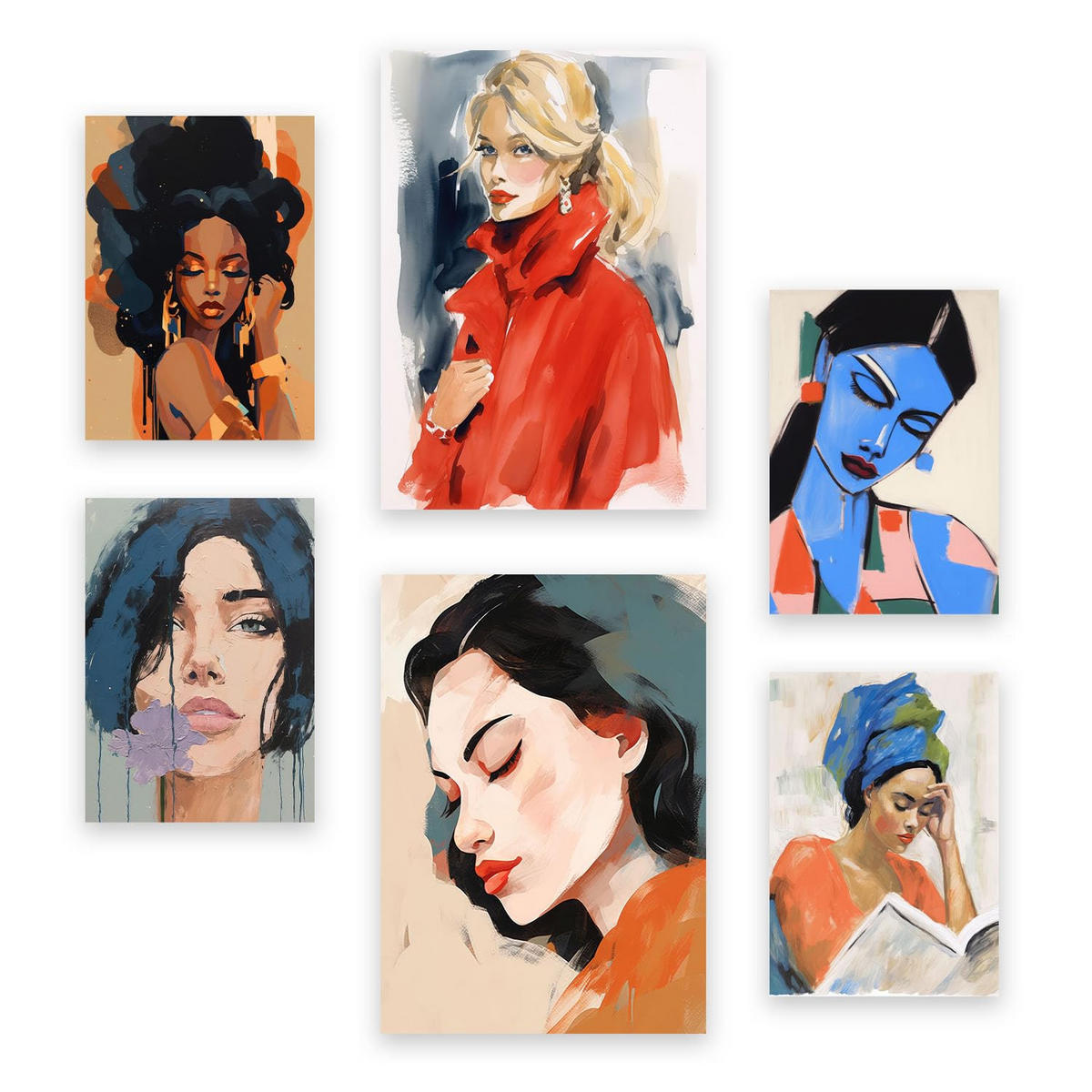 POSTER Set Mit 6 Ehrgeizig In Damenplakat A3 & A4 Rahmenlos - Klar, Papier (29/3cm) - Nacnic