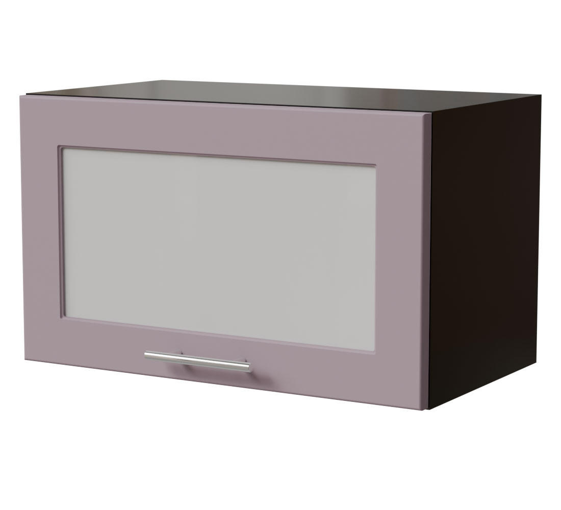 KLAPPHÄNGESCHRANK Bari W4BS/60 WKF Schwarz / RAL 4009 pastellviolett 60 / 32,5 / 36cm Gasdruckdämpfer - Violett/Schwarz, Holz/Holzwerkstoff (60/36/32.5cm) - Feldmann-Wohnen