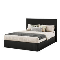 POLSTERBETT 160x200 cm Stauraum hydraulisch schwarz - Schwarz, Holzwerkstoff (160/200cm) - LEBENLANG