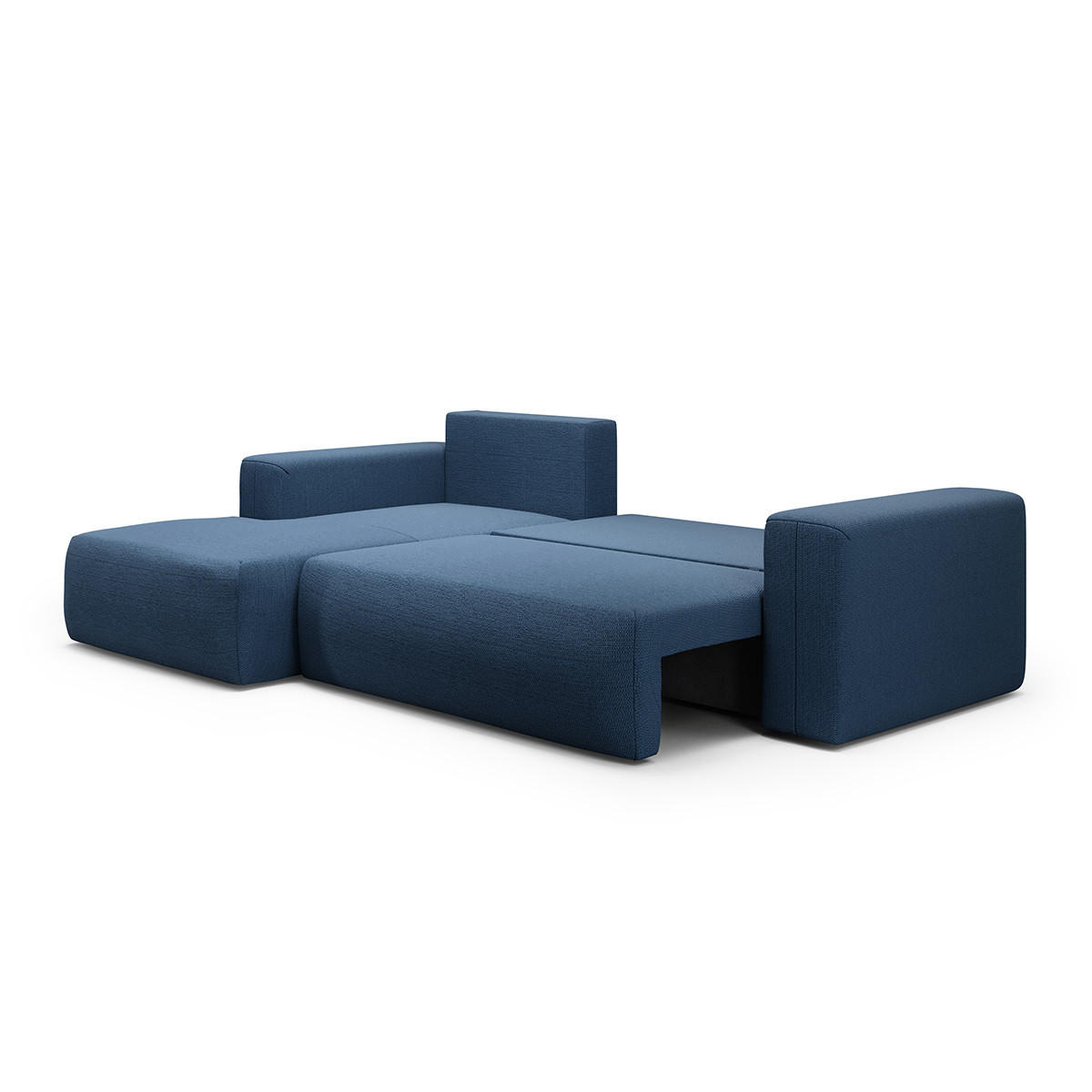 ECKSOFA Bliss 3 Sitzplätze Blau - Blau, Holz (268/163cm) - Petits-meubles