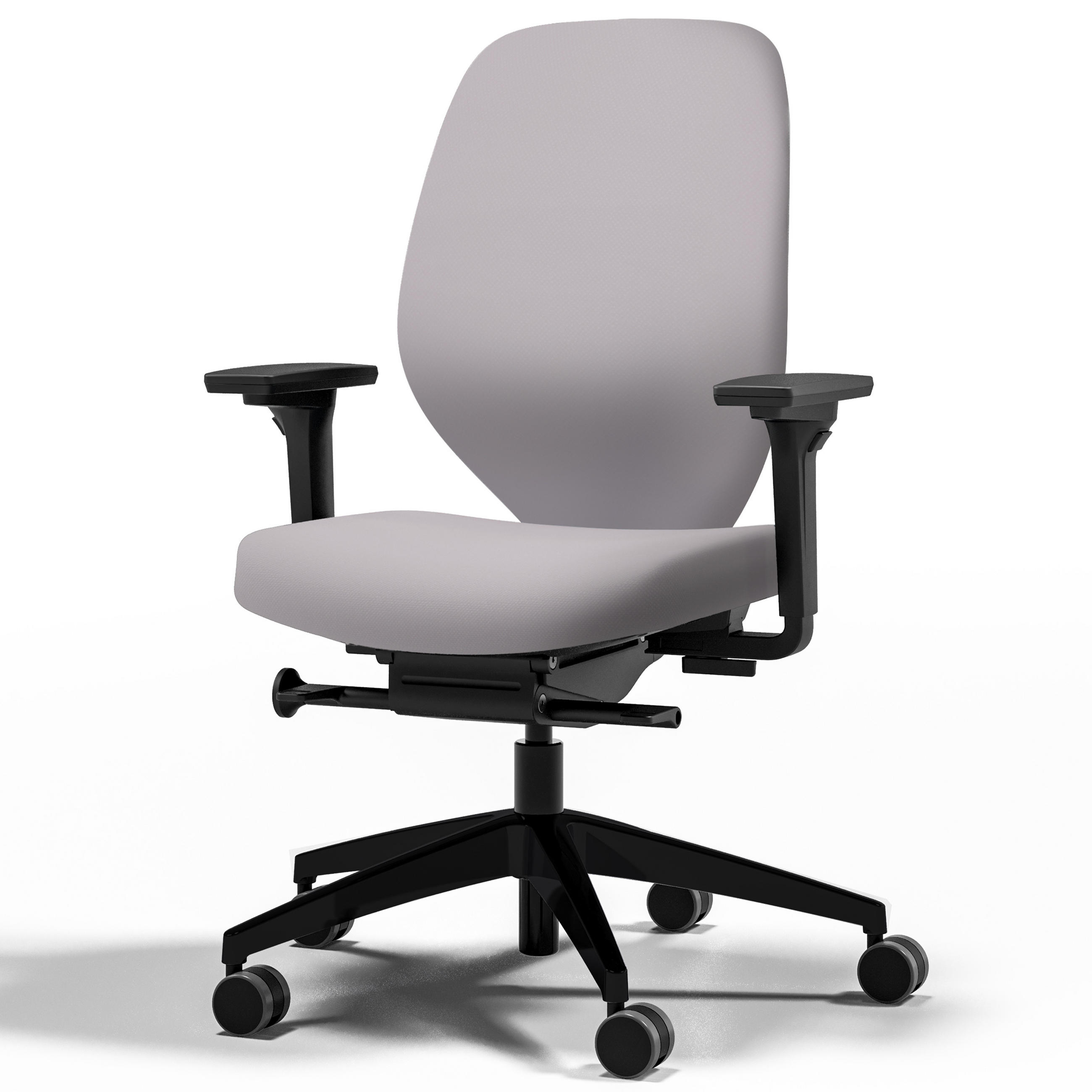 DREHSTUHL Ergonomischer Bürostuhl Atessa mit Polsterrücken in hellgrau / Keine Hellgrau Ergonomischer Polsterrücken - Hellgrau, Textil (62.5/99.8/45cm) - ASSMANN