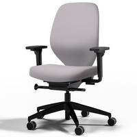 DREHSTUHL Ergonomischer Bürostuhl Atessa mit Polsterrücken in hellgrau / Keine Hellgrau Ergonomischer Polsterrücken - Hellgrau, Textil (62.5/99.8/45cm) - ASSMANN