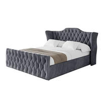 POLSTERBETT mit Bettkasten, Fußteil und Lattenrost, Boxbett ohne Matratze - ZORAN-Z 180x200 Dunkelgrau - Dunkelgrau, Holzwerkstoff/Textil (180/200cm) - ALTDECOR