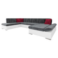 ECKSOFA Bergen, Seite: Rechts - Dunkelgrau/Silberfarben, Holz/Textil (345/76/205cm) - MIRJAN24