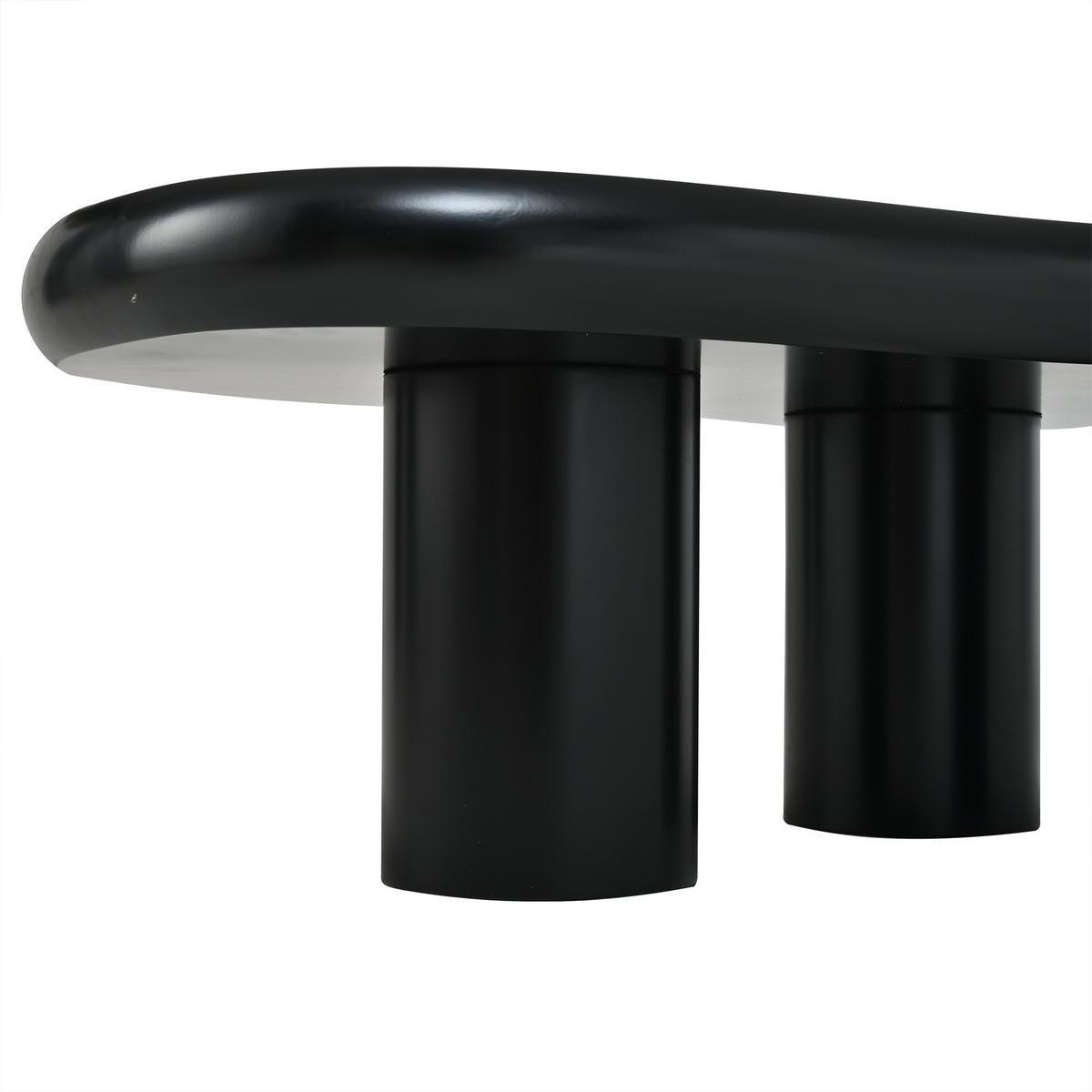 COUCHTISCH DE-167 Wolkenform Schwarz - Schwarz, Holzwerkstoff (67/97/32cm) - ComfortXL