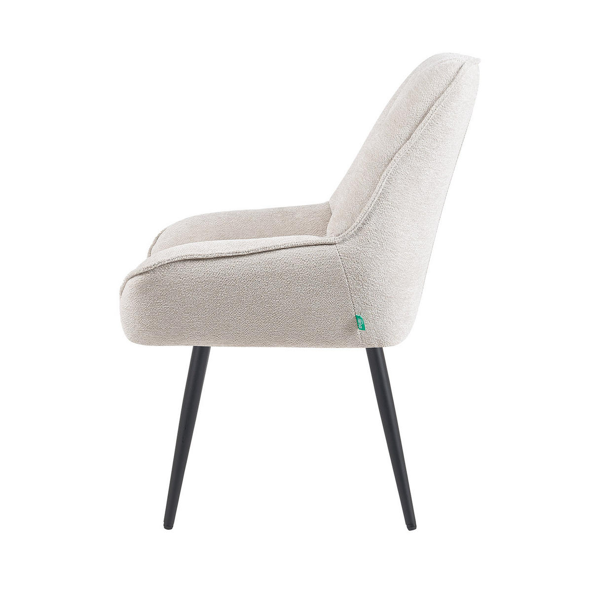 ESSZIMMERSTUHL Mika-Tara - Creme/Schwarz, Textil/Metall (60/88/68cm) - DUBI Möbel