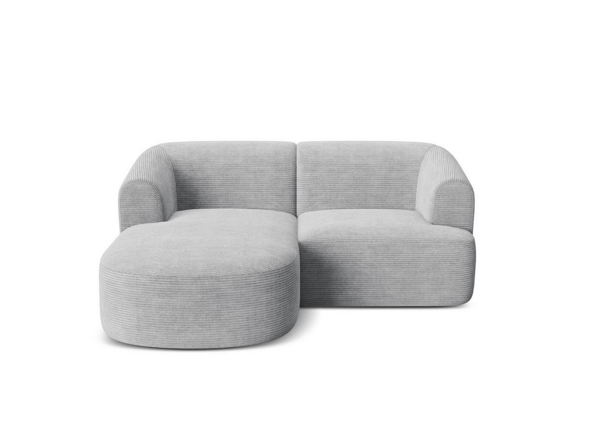 MODULARES-ECKSOFA links Campi aus Cord silber 3 Sitzplätze - Silberfarben, Textil (156/180cm) - Cosmopolitan Design