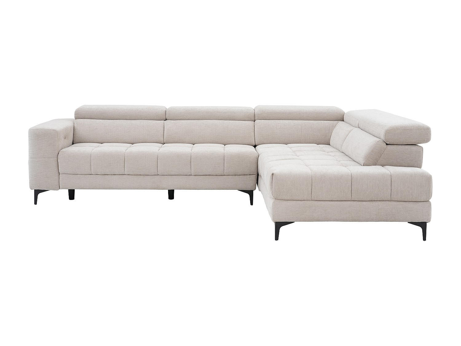 RELAXSOFA - 5 Personen - Stoff - Beige - - Beige, Textil (298/75/211.5cm) - Vente-Unique