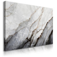 LEINWANDBILD MARMOR Imitation Moderne Muster für Büro 70/50 cm - Weiß/Grau, Textil (70/50cm) - Muralo