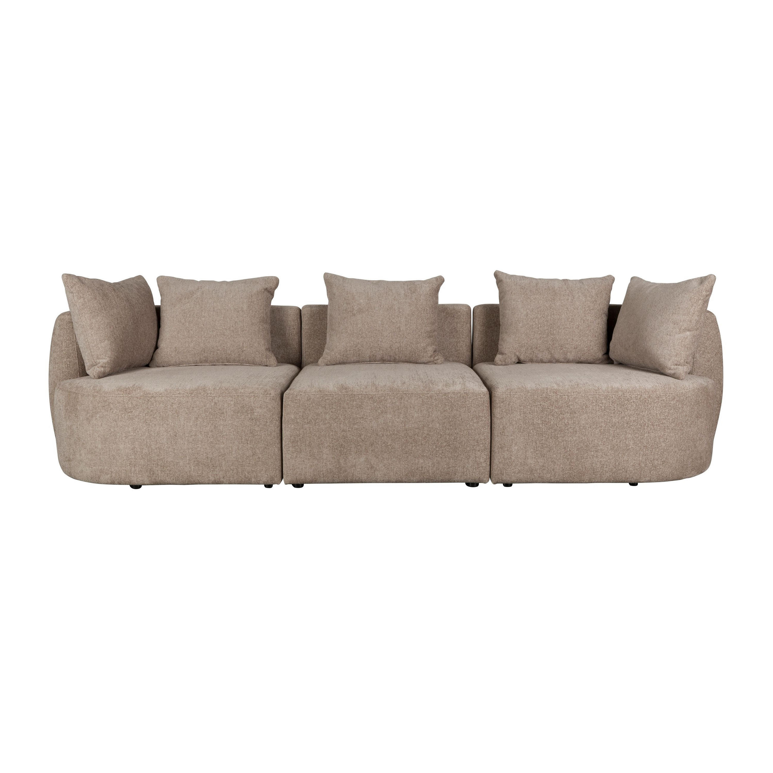 SOFA 4,5-SITZER Rocca Cappuccino/ Beige - Beige/Braun, Textil (250/83/92cm) - Dutchbone