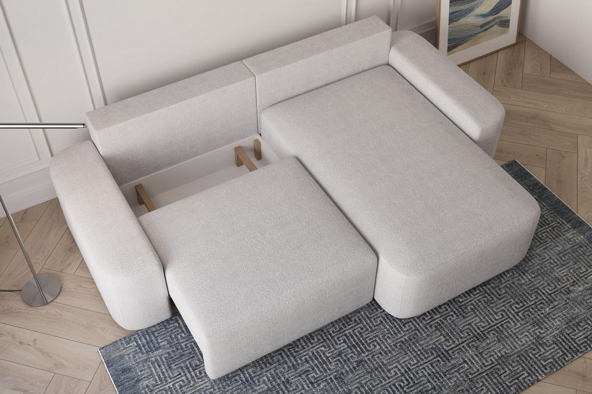 ECKSOFA - Universale Ecksofa Lisbon - Hellgrau (Anthology 15) - Hellgrau, Holzwerkstoff (270/180cm) - Möblo