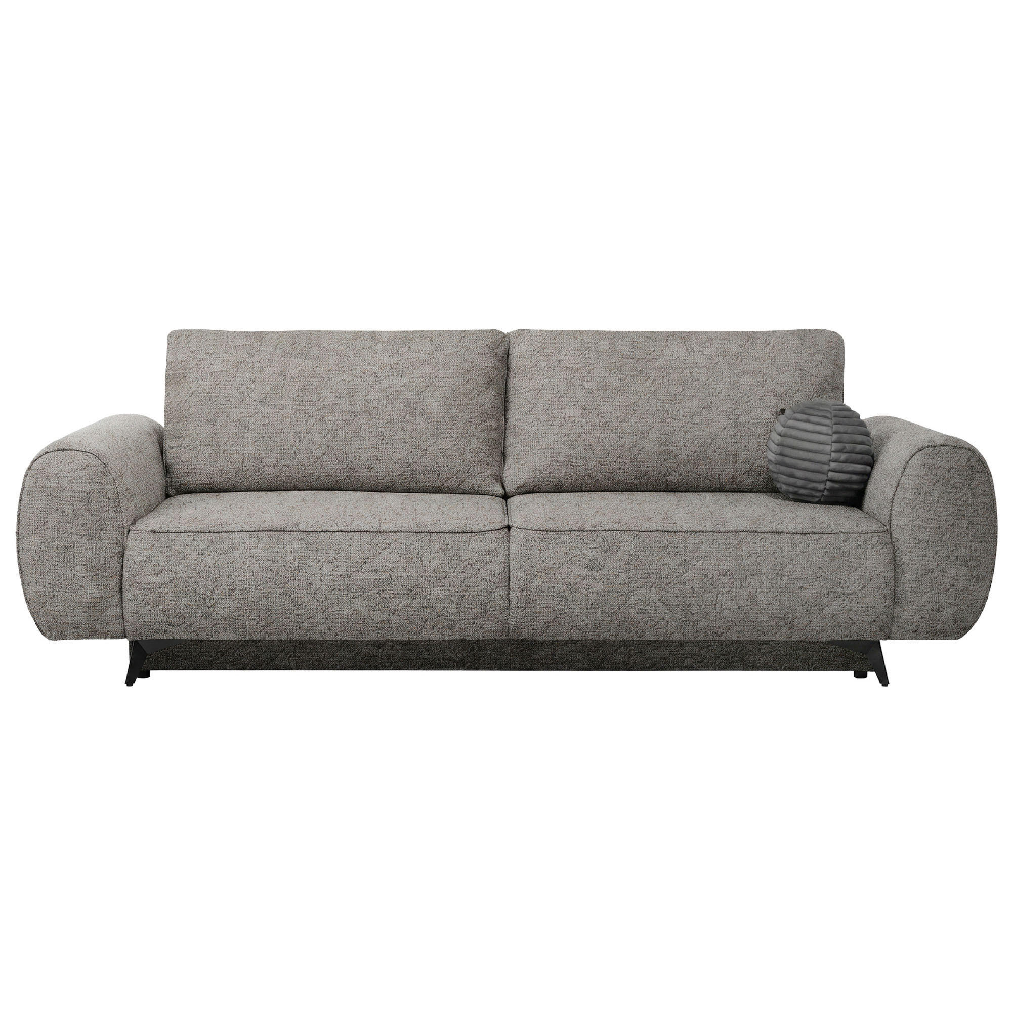 Beautysofa ROZKLÁDACÍ POHOVKA Vito, 3místná s úložným prostorem, systém DL, žinylková látka, šedá