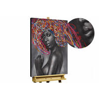 ACRYLBILD HANDGEMALT 60/90 cm - Multicolor/Braun, Holz/Textil (1.4/90cm) - KUNSTLOFT