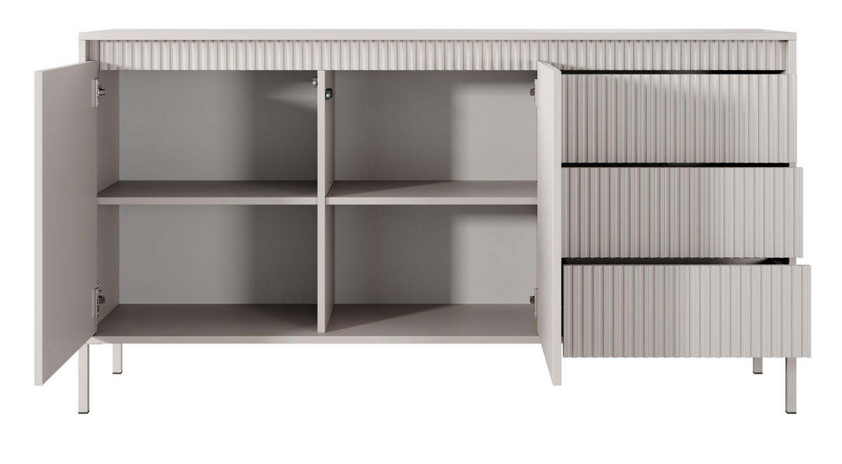 KOMMODE 154 cm Santori mit Schubladen, Beige - Beige, Holz (154/81/40cm) - Emporius