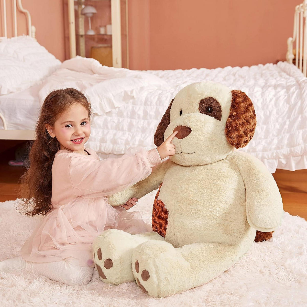 STOFFTIER Hund 78 cm - Braun, Textil (78/33cm)