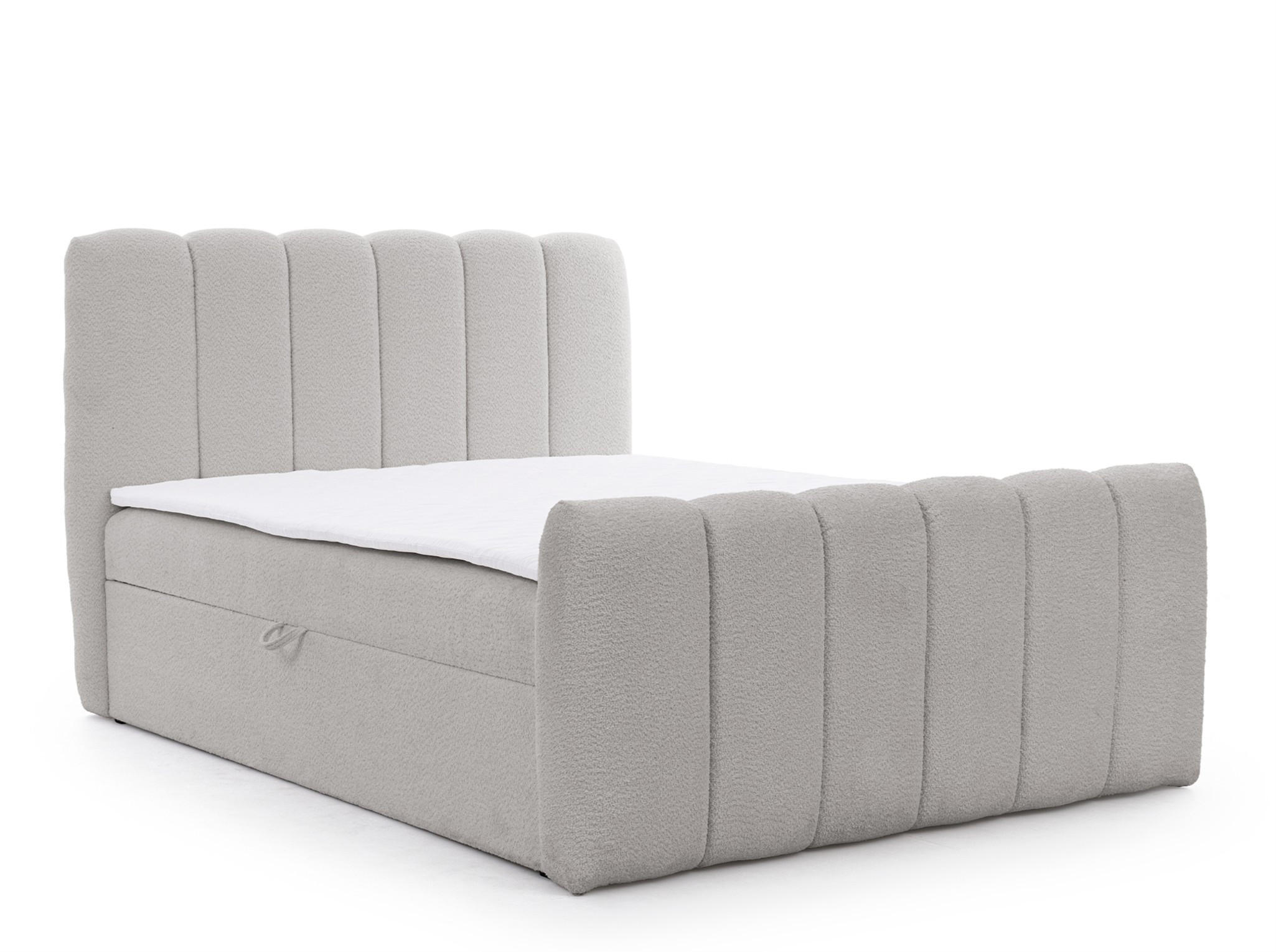 BOXBETT Denis - Silberfarben, Holzwerkstoff/Textil (180/200cm) - Fun Möbel