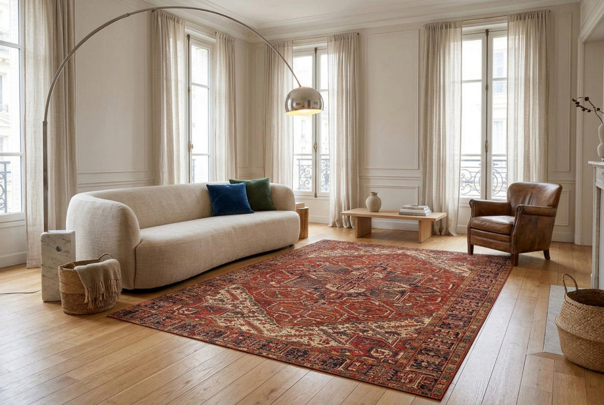 TEPPICH Design englische Kettelung rot - Rot, Textil (200/290cm) - AFK Living