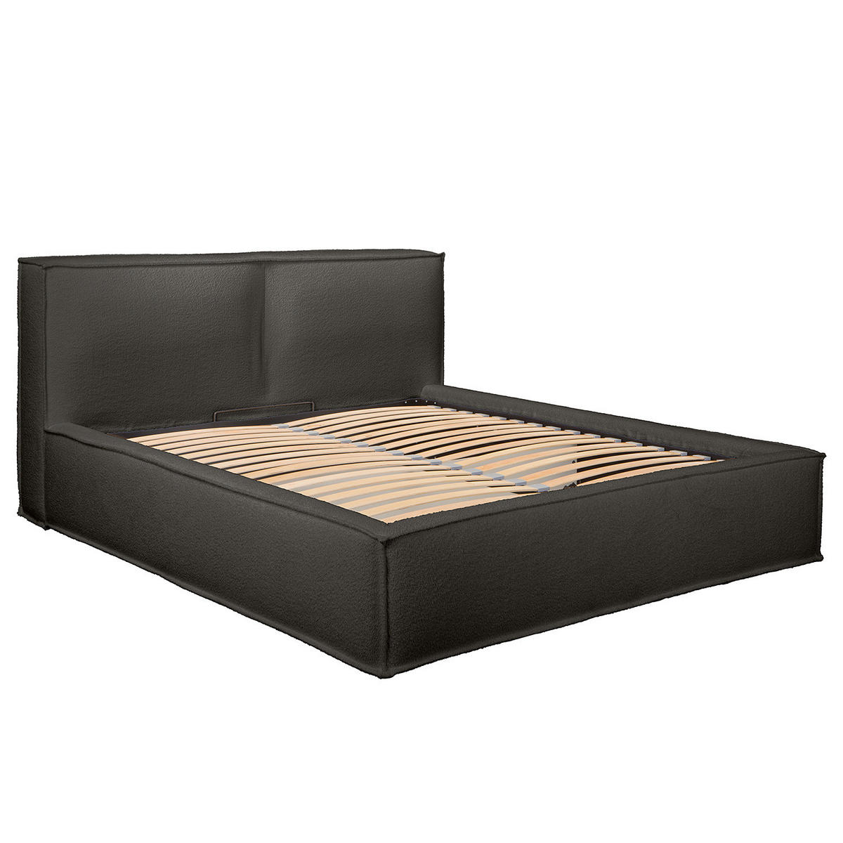 POLSTERBETT - Anthrazit, Textil (140/200cm) - home24